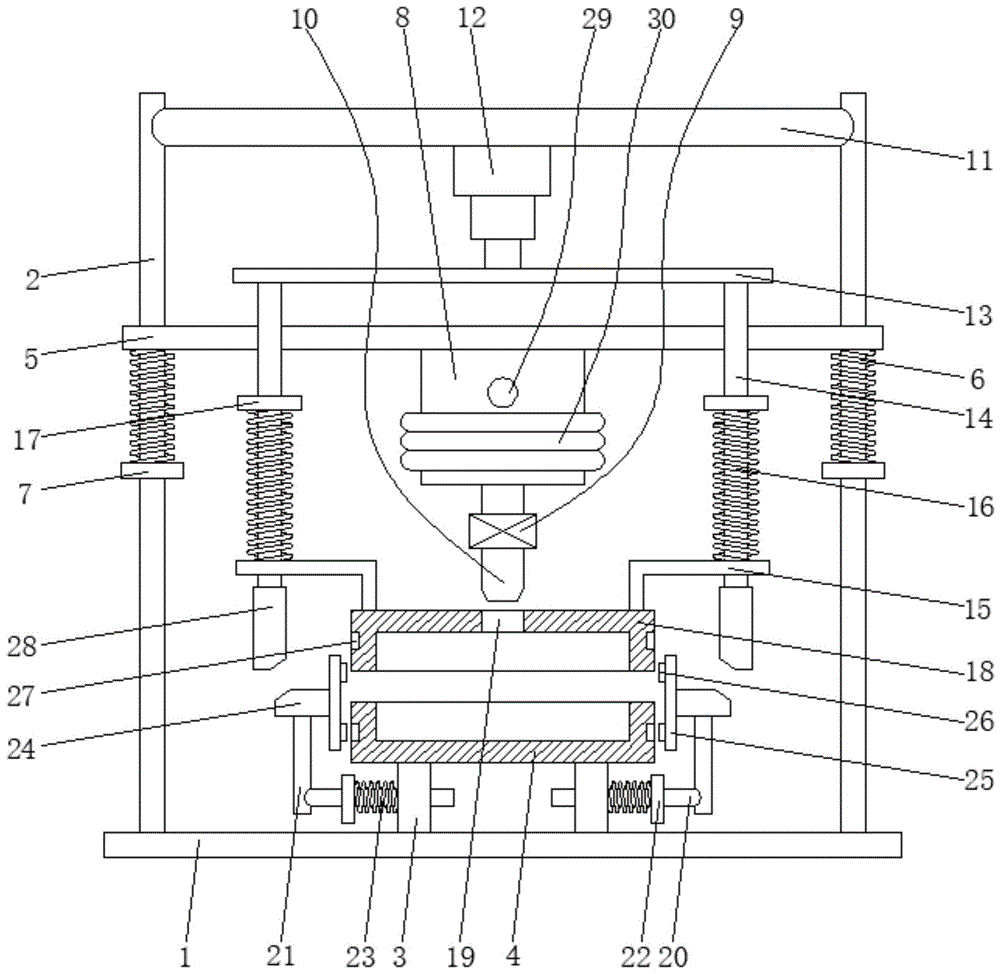 注（zhù）塑機正麵示意圖（tú）